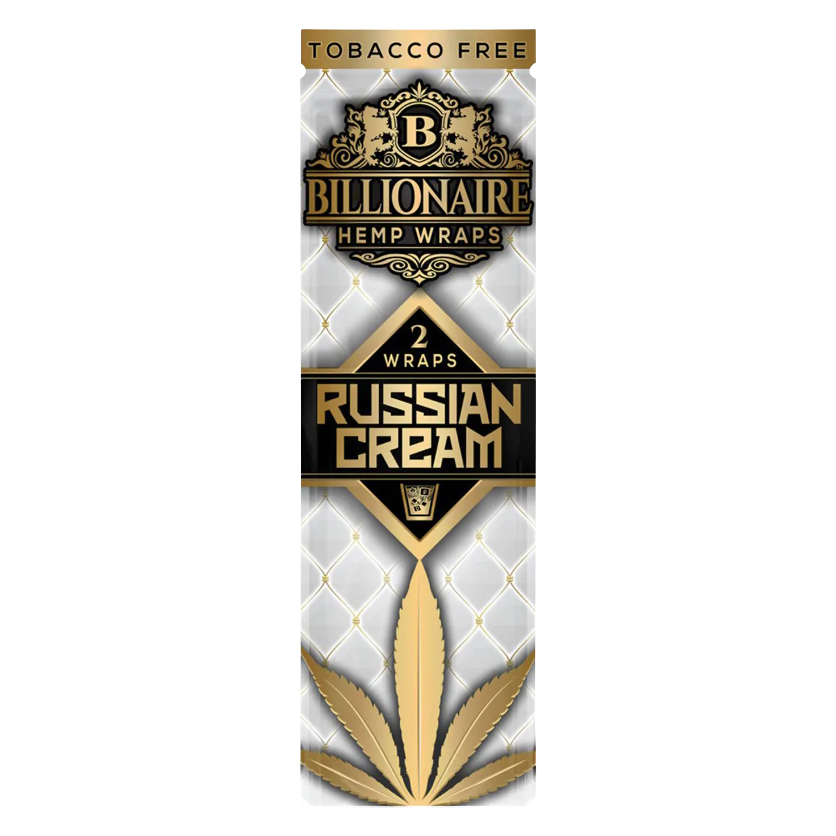 Billionaire Hemp Wraps Russian Cream 25 Pack Front View for Dry Herbs