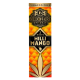 Billionaire Hemp Wraps 25 Pack in Milli Mango flavor, tobacco-free blunt wraps for dry herbs