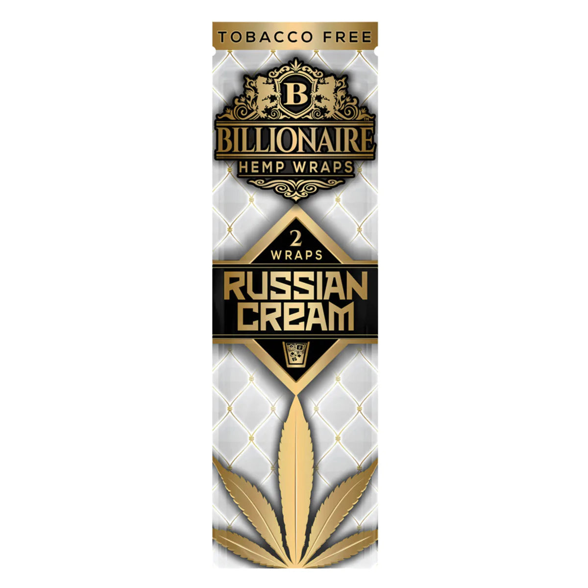 Billionaire Hemp Wraps Russian Cream 25 Pack, Tobacco-Free Blunt Wraps for Dry Herbs