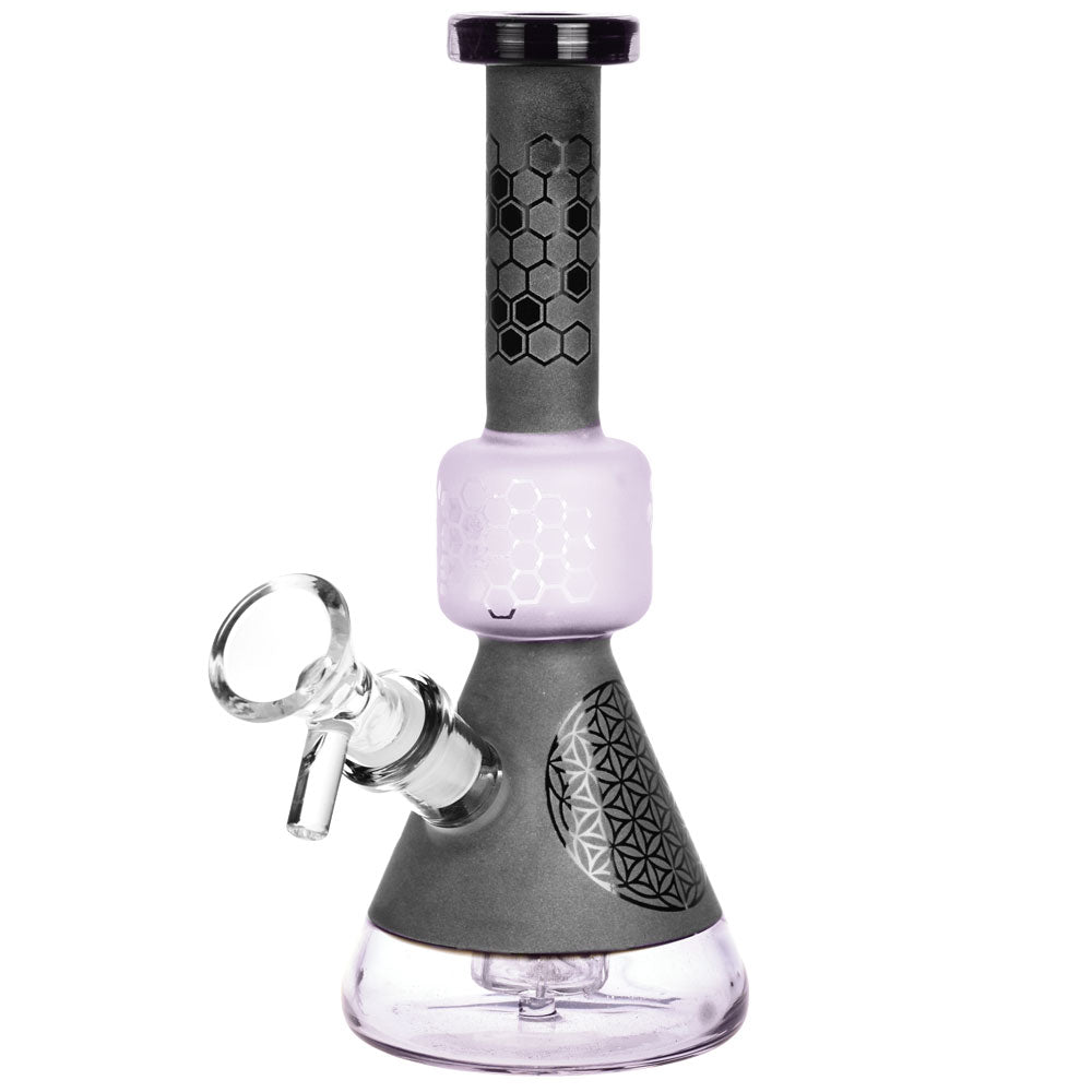 Black Frost Bee Geometry Bong | Purple