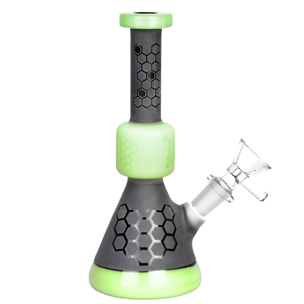 Black Frost Bee Geometry Bong | Green