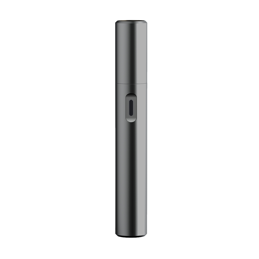 Cartisan Pillar Vaporizer in Carbon - Sleek Portable e-Rig with Button Control - Front View