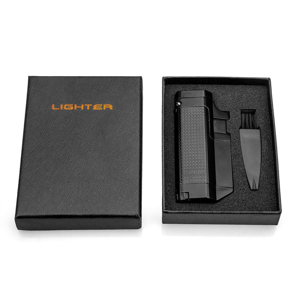 PILOT DIARY Portable Black Triple Jet Dab Torch Lighter with Box