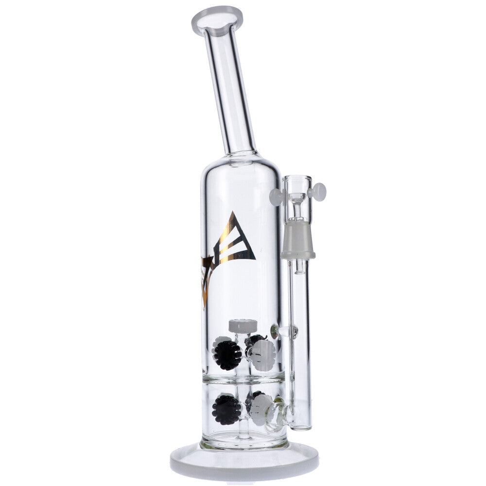 EVOLUTION Blaze Perc Dab Rig with Straight Design and Percolator, 14.5" Height, Front View
