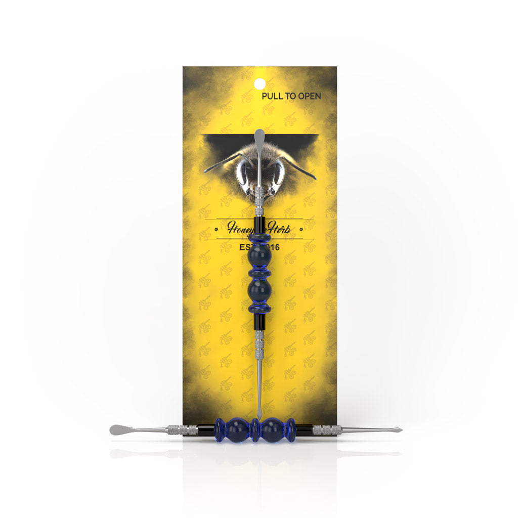Honeybee Herb BLISS DAB TOOL in Blue - Front View with Packaging