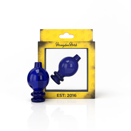 Honeybee Herb MILK BUBBLE CARB CAP in Blue for Dab Rigs, Front View on Packaging