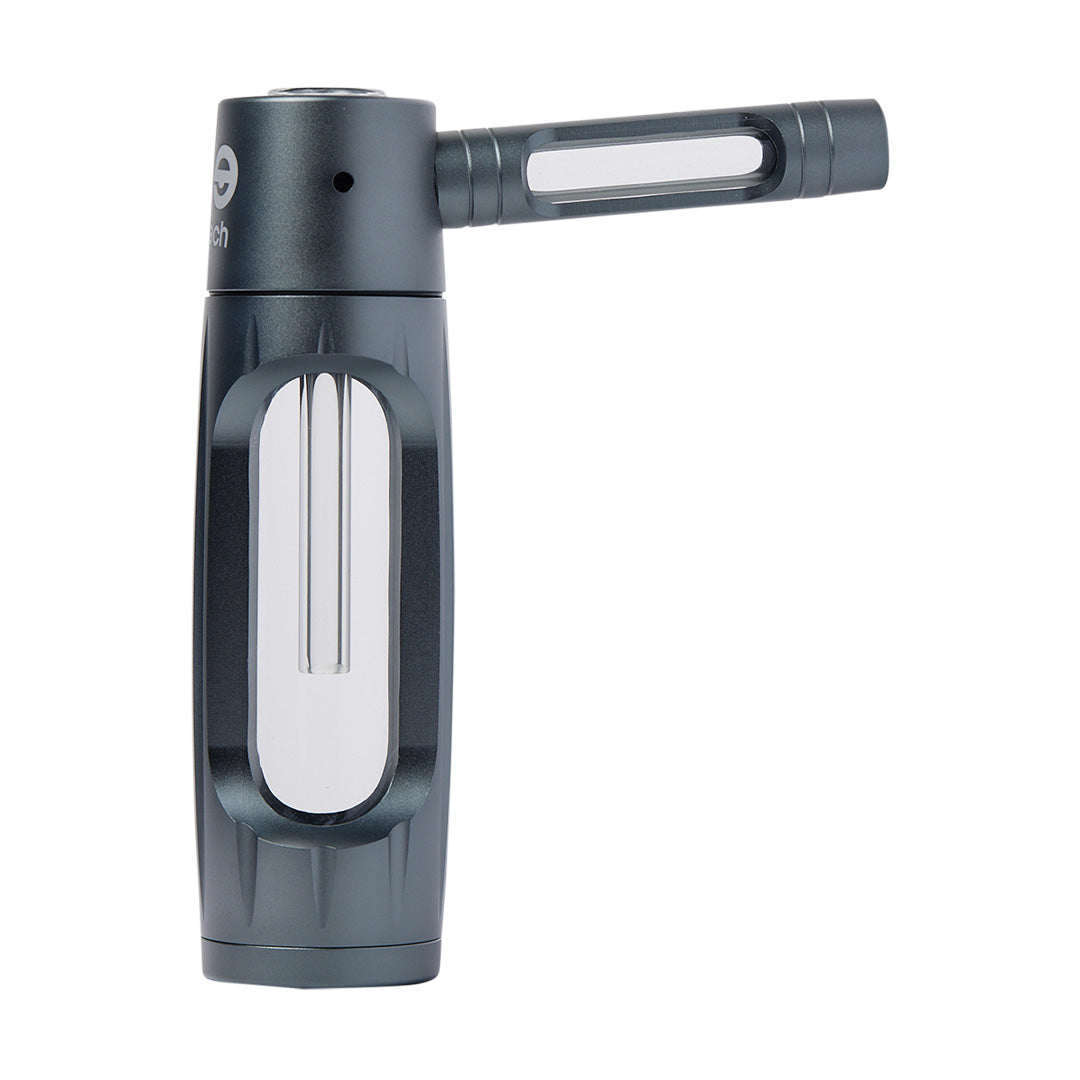 Cheech Glass 7" Metal Bubbler in Charcoal, Front View, Portable Smoking Accessory