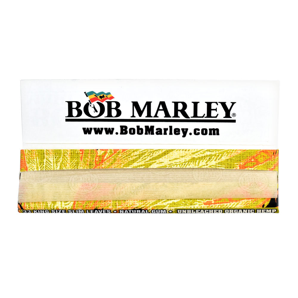 Bob Marley King Size Hemp Rolling Papers pack on white background