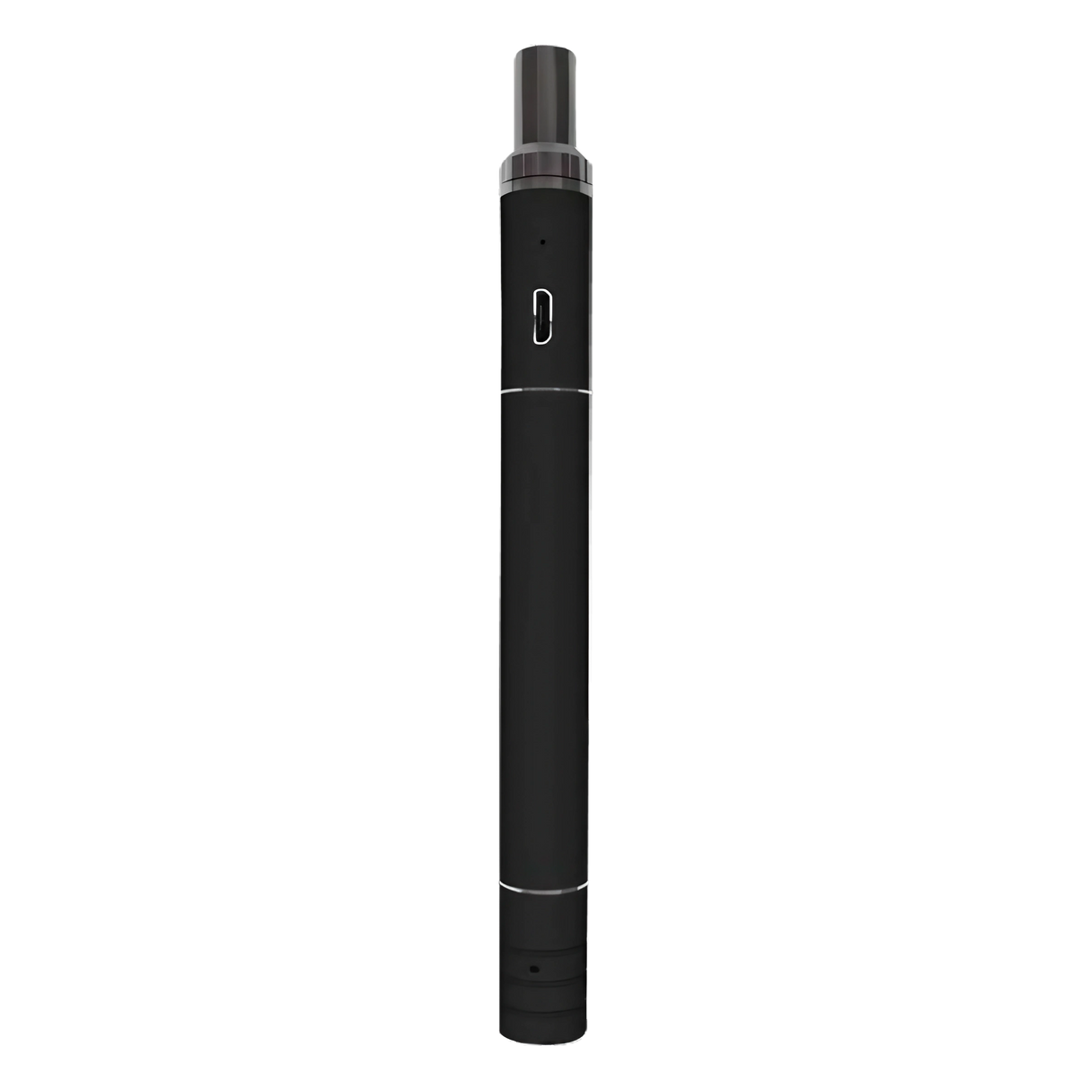 Boundless Terp Pen Vaporizer front view, sleek black, portable for concentrates, with ceramic coil