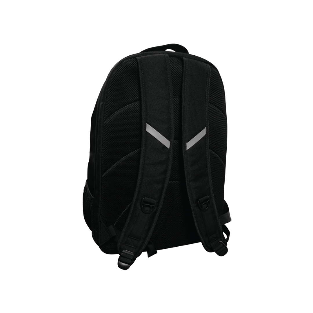 Skunk RAW Travel-Ready Backpack rear view with comfortable straps and full-foil removable insert