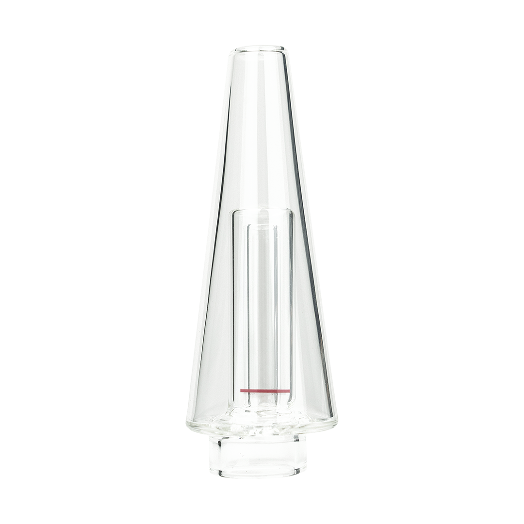 Randy's Elegant Glass Grip Bubbler - Clear, Heat-Resistant, Front View on White Background