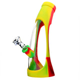 PILOT DIARY Silicone and Glass Horn Bong in Vibrant Colors - Side View