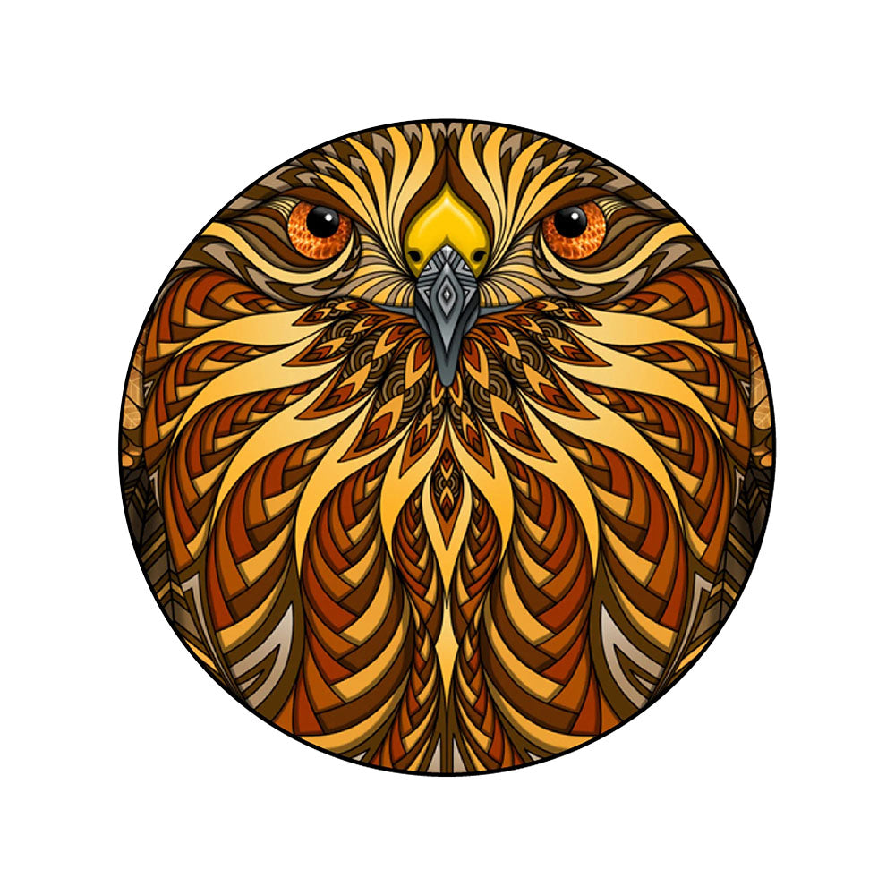 Cali Crusher Homegrown Phil Lewis Hawk Grinder, 4-piece metal grinder with intricate hawk design