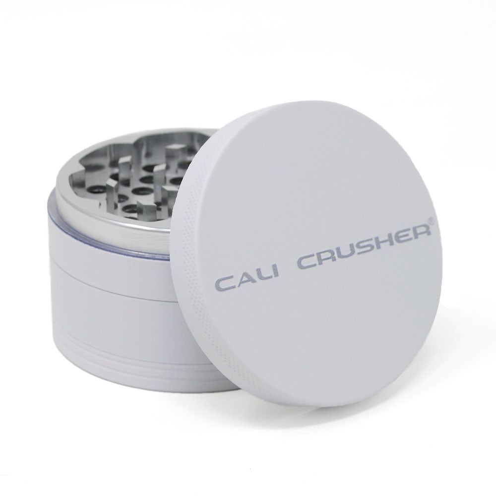 Cali Crusher OG 4-Piece Grinder in Matte White, Powder Coated Finish, Portable Design