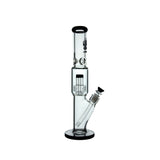 Calibear Sol Straight Tube Bong in Borosilicate Glass with Heavy Wall, 16" Height, Side View