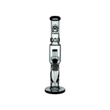 Calibear Sol Straight Tube Bong in Borosilicate Glass, Heavy Wall Design, 16" Height, Front View