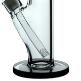 Calibear Sol Straight Tube Bong - Close-up on Thick Glass Base with Logo