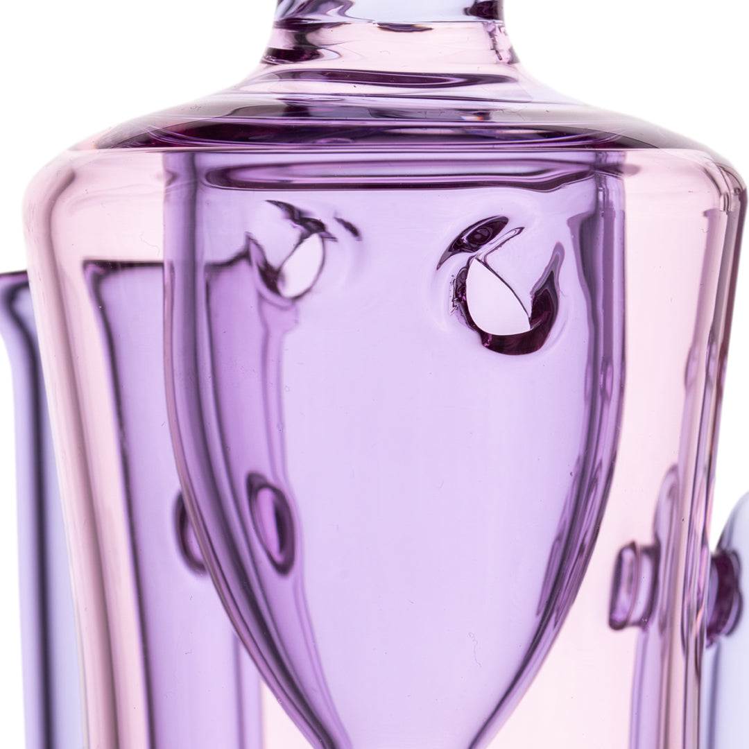 Close-up of MJ Arsenal The Petal Rig in purple, Valentine's 2024 edition with quartz bucket