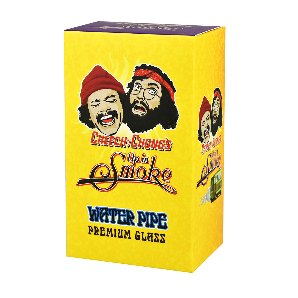 Cheech & Chong Up In Smoke Mini Beaker Water Pipe packaging, Borosilicate Glass, 4.5"
