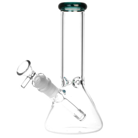 8" Classic Beaker Water Pipe in Borosilicate Glass with 45 Degree Joint - Front View