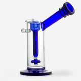 PILOT DIARY Hephaestus Swing Arm Dab Rig in blue, front view on white background