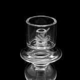 Honeybee Herb CORE REACTOR BARREL QUARTZ NAIL, clear design, for dab rigs, front view on black background
