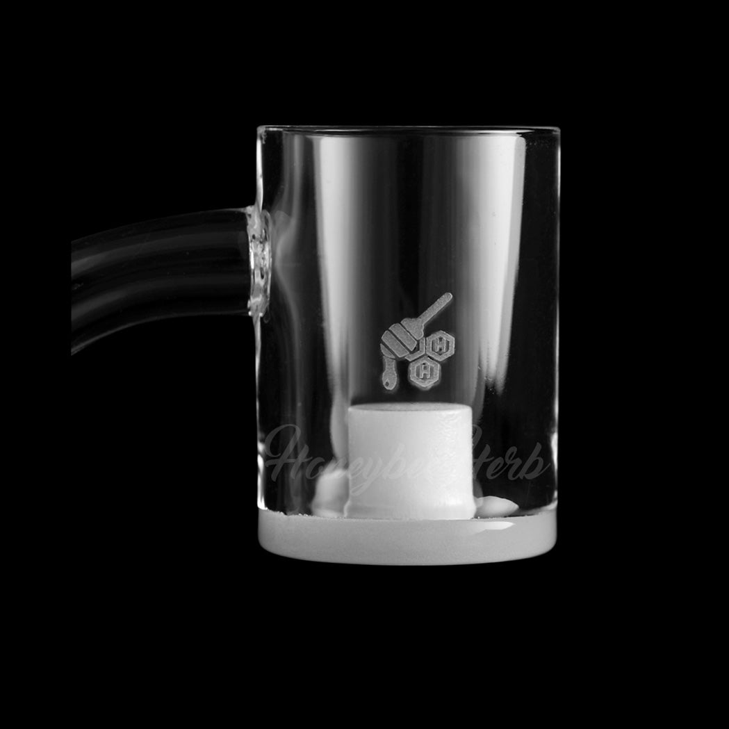 Honey & Milk Core Reactor Quartz Banger at 45° angle for dab rigs with clear design