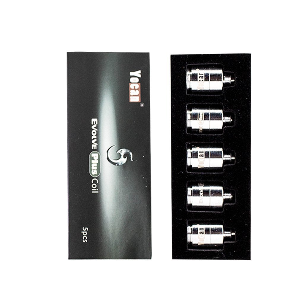 Yocan Evolve Plus / Regen Coils pack of 5, front view on white background