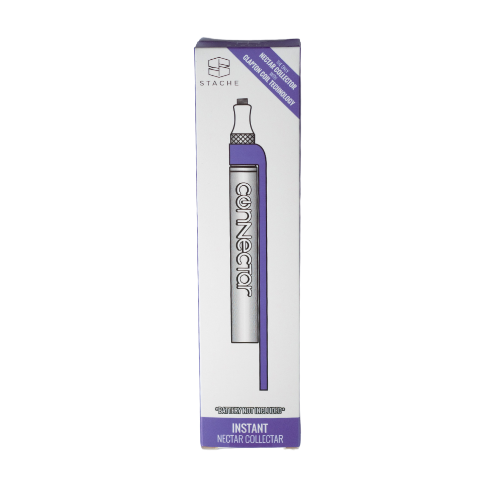 Stache ConNectar in packaging, portable nectar collector for on-the-go use, front view