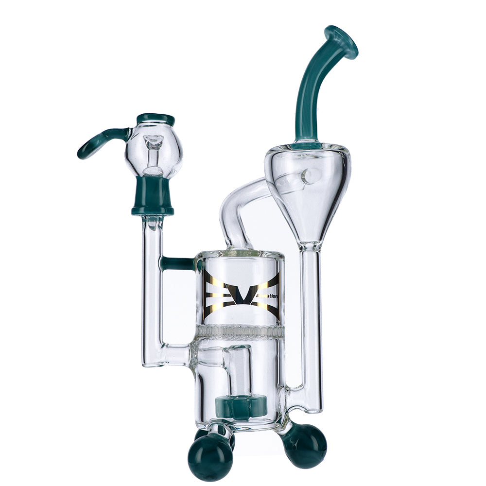 EVOLUTION Cyclone 9.75" Dab Rig with Dual Chambers & Bent Neck - Front View