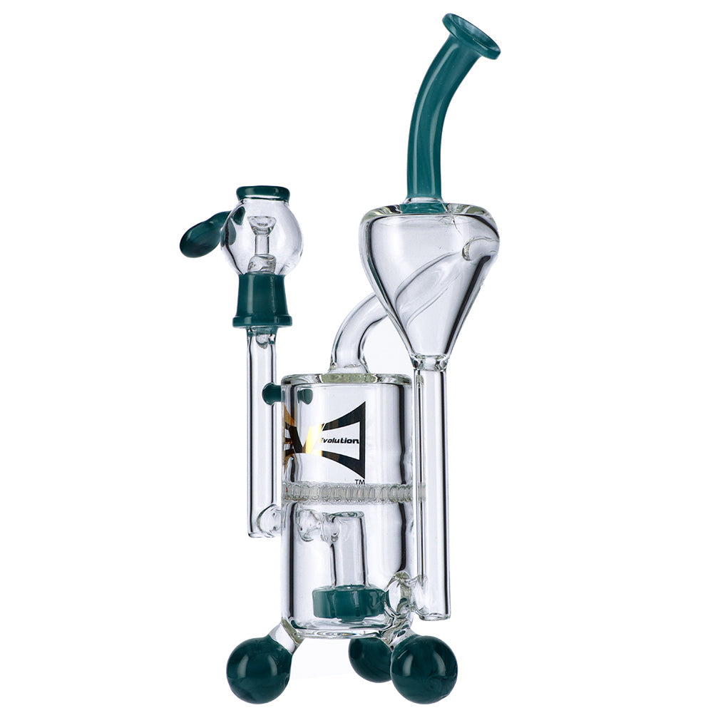 EVOLUTION Cyclone 9.75" Dab Rig with Dual Chamber & Bent Neck - Front View