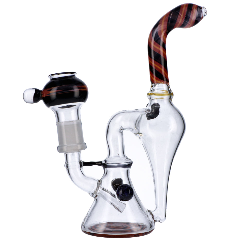 RGR Canada Inc. Cyclone Recycler Dab Rig with Multicolor Accents, 8" Tall, 45 Degree Joint