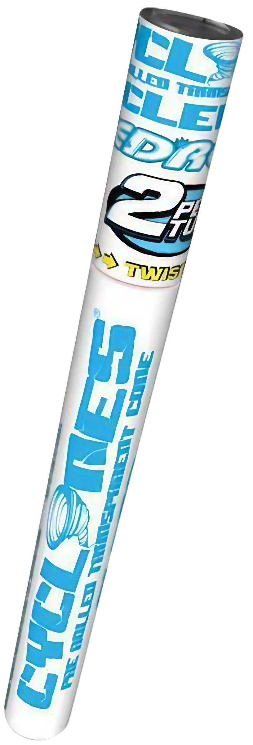 Cyclones Pre-Rolled Clear Cigar Tube, 24 Pack, Flavor Infused, Angled View