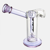 PILOT DIARY Hephaestus Swing Arm Dab Rig with clear glass and purple accents, side view