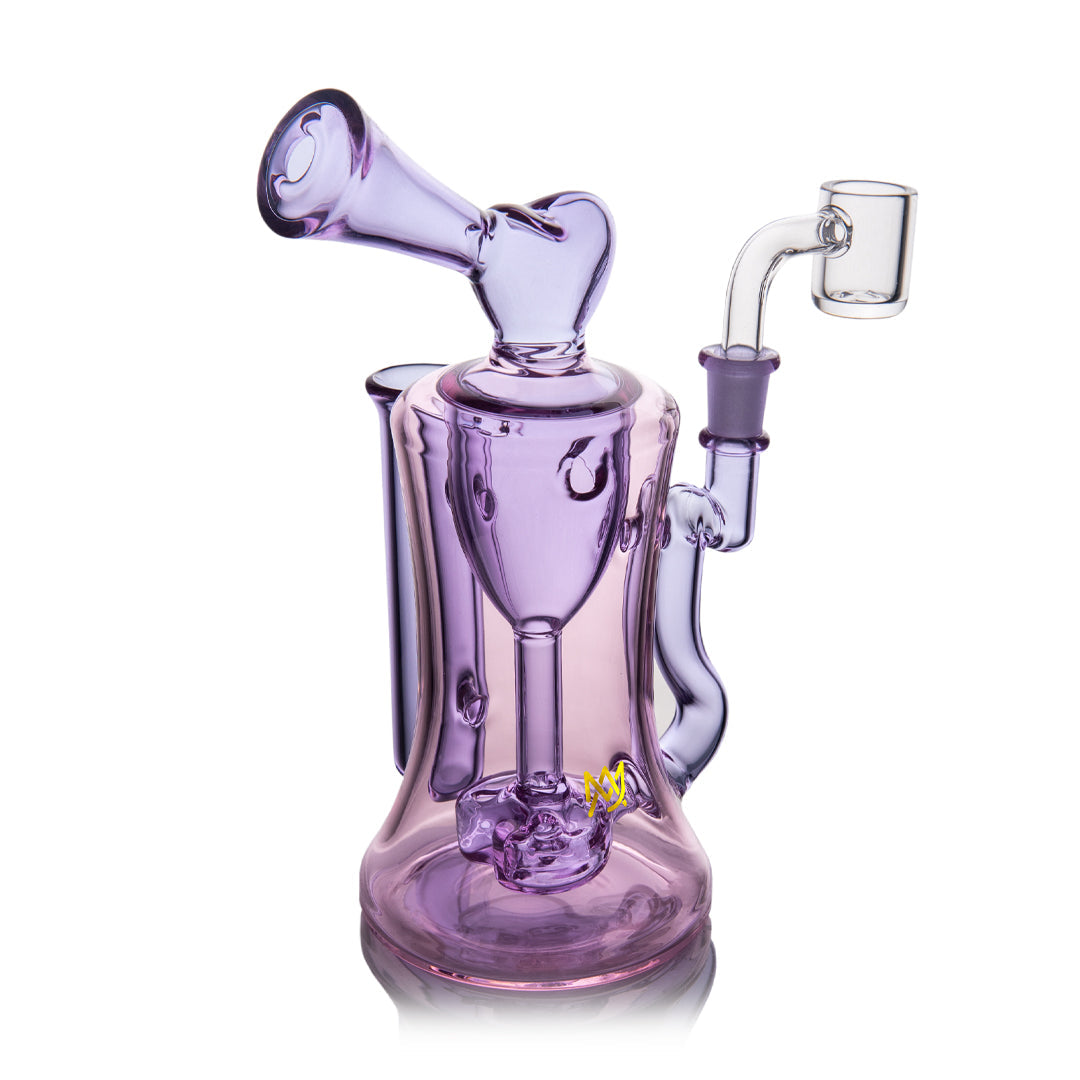 MJ Arsenal The Petal Rig Valentine's 2024 Edition, Pink Quartz Dab Rig with Halo Percolator
