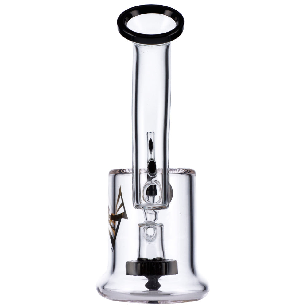EVOLUTION Diamond Dust 8" Dab Rig with Showerhead Percolator and Quartz Banger - Front View