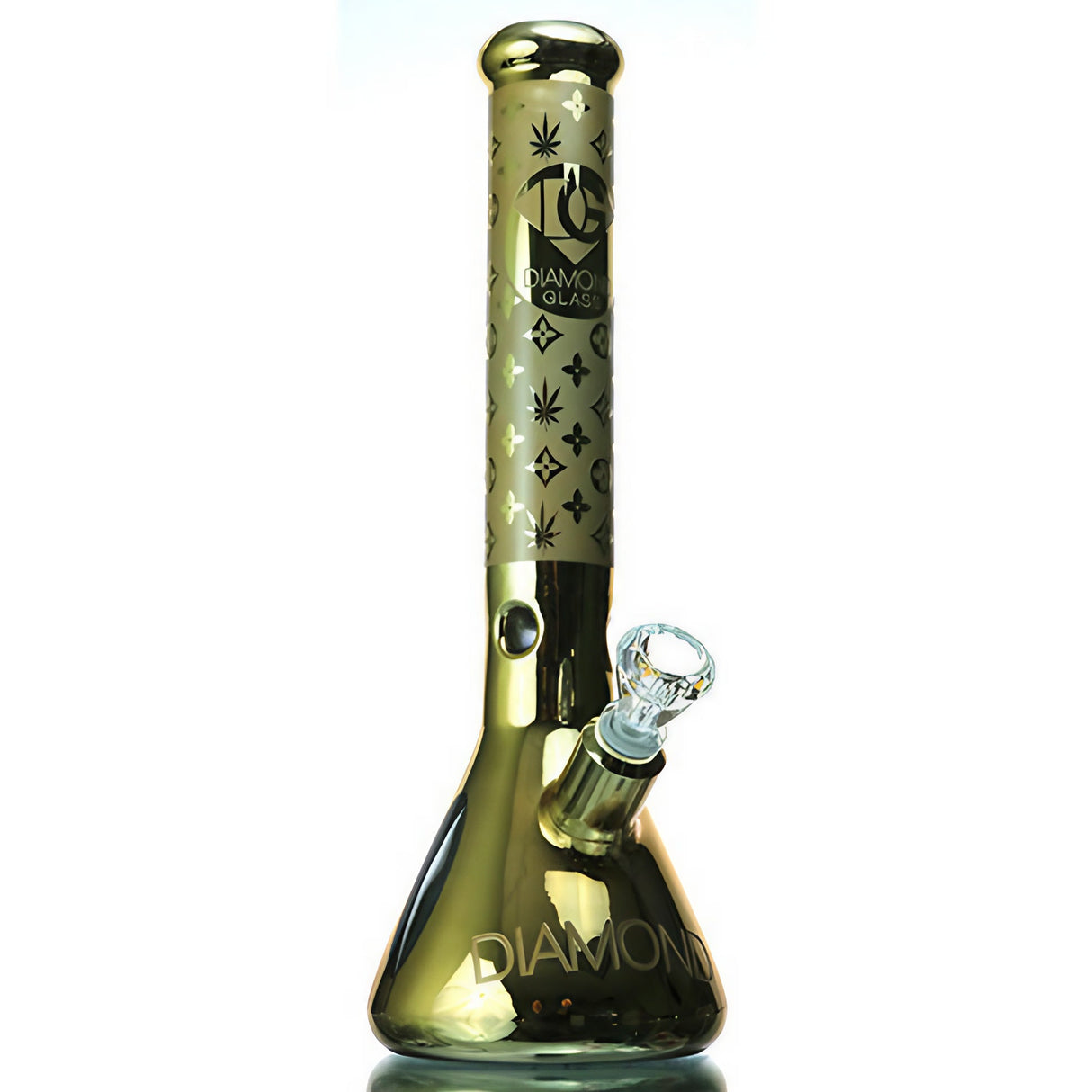 Diamond Glass - Gold Karat Beaker | Online Headshop | Dank Geek