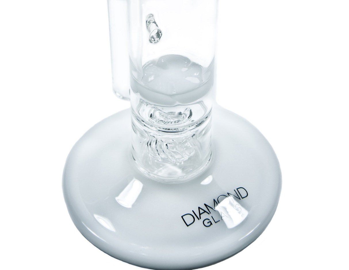 Close-up of Diamond Glass - The Typhoon Bong Base with Matrix Percolator