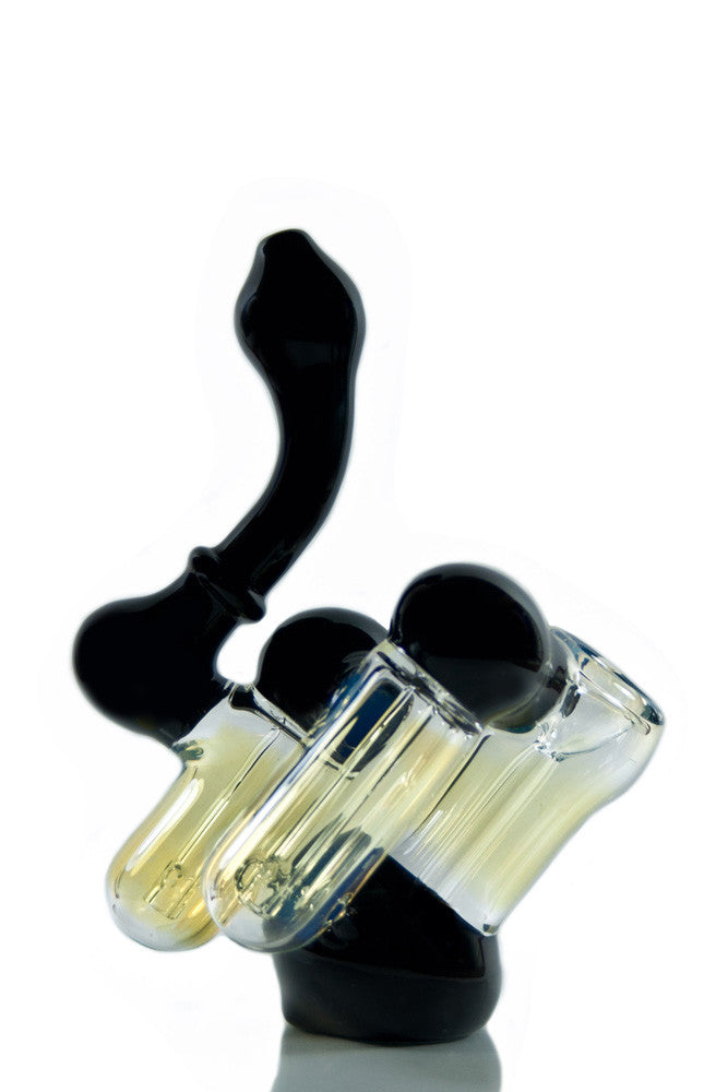 Diamond Glass - Triple Chamber Silver Fumed Bubbler | Dank Geek