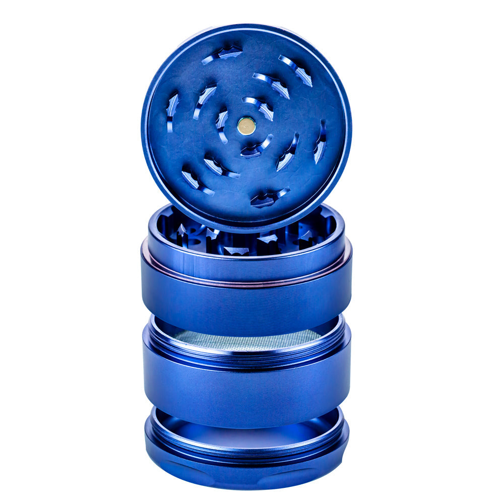 Valiant Distribution 6-Pack Blue Aluminum 4-Part Grinder Set with Diamond Teeth