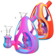 Colorful Dinosaur Egg Silicone/Glass Water Pipes in Assorted Colors with Compact Design