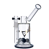 EVOLUTION Discovery 9" Dab Rig in Borosilicate Glass with Side View on White Background