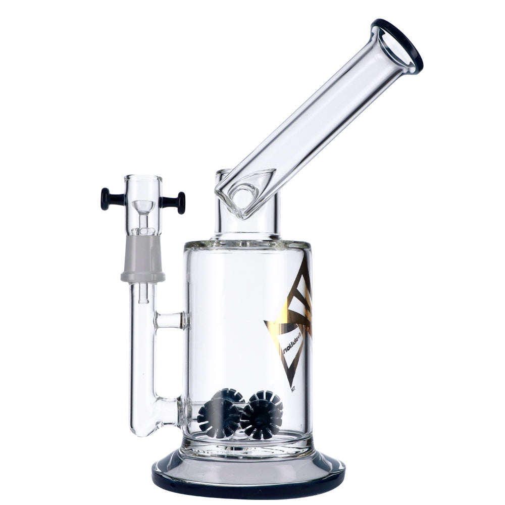 EVOLUTION Discovery 9" Dab Rig made of Borosilicate Glass with a clear side view
