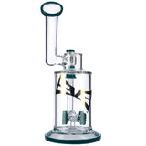 EVOLUTION Discovery 9" Dab Rig - Clear Borosilicate Glass with Black Accents - Front View