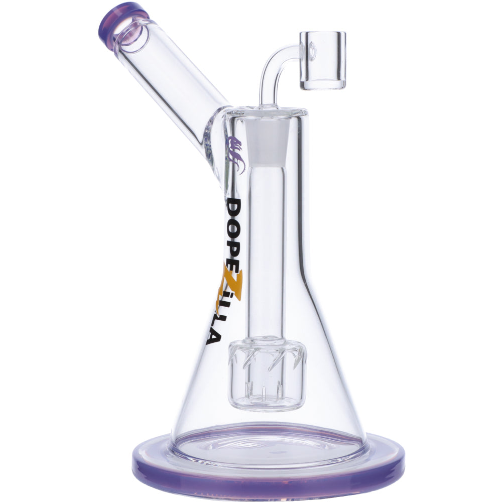 Dopezilla Basilisk 9" Beaker Dab Rig with Drum Percolator, 90 Degree Joint, Front View