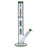 Dopezilla Hydra Straight Water Pipe in Milky Teal, 16", with Tree Percolator - Front View