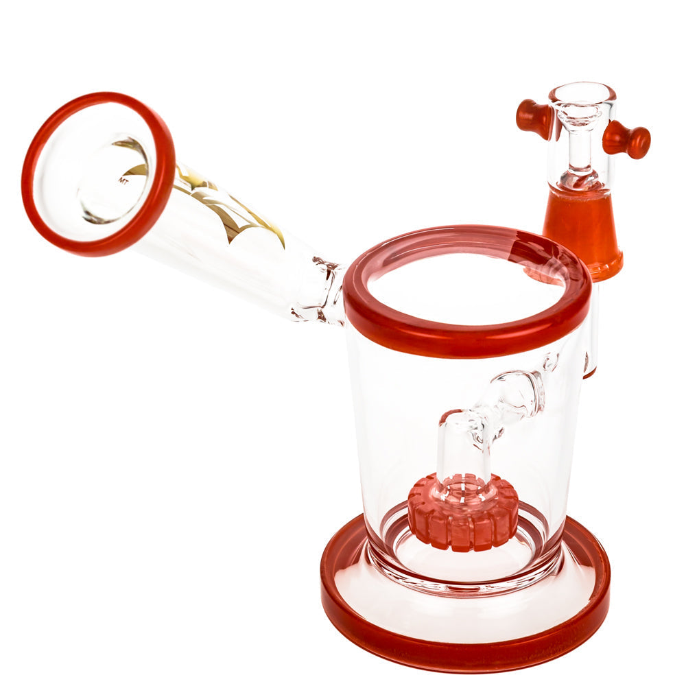 EVOLUTION Dust Devil 7" Dab Rig with Quartz Banger - Angled Side View