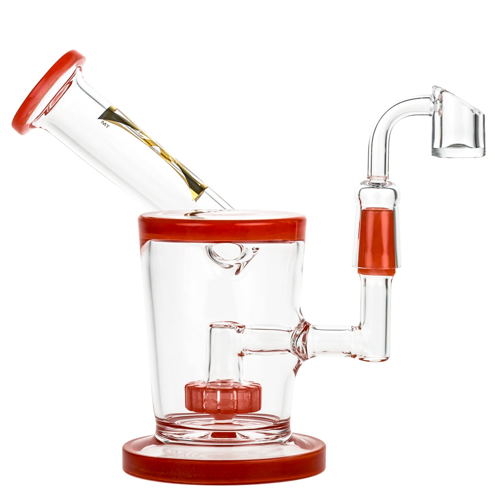 EVOLUTION Dust Devil 7" Dab Rig with Quartz Banger - Front View on White Background