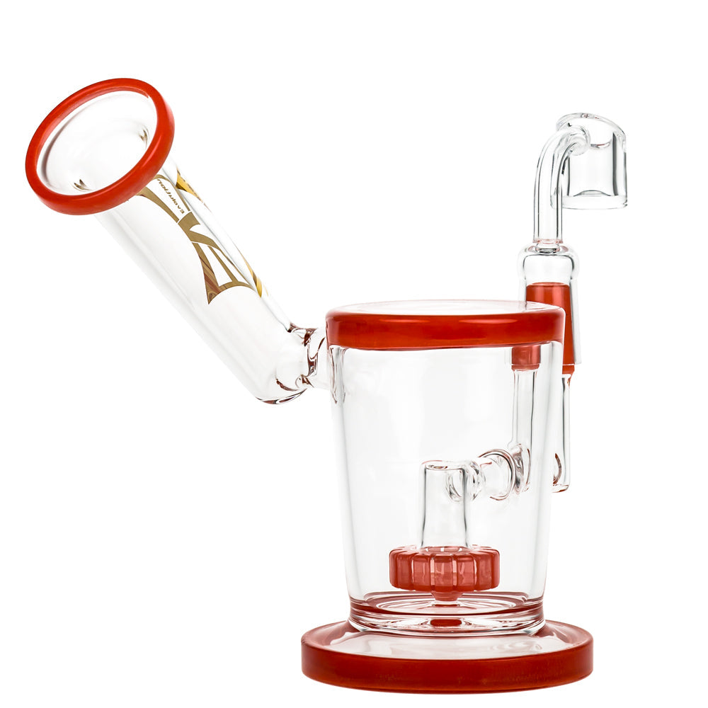 EVOLUTION Dust Devil 7" Hybrid Dab Rig with Showerhead Percolator & Quartz Nail - Side View