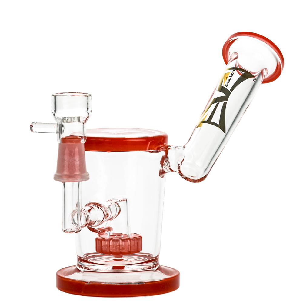 EVOLUTION Dust Devil 7" Dab Rig with Quartz Banger - Side View on White Background